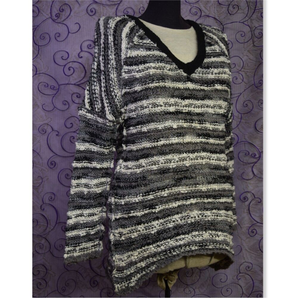 Free People Songbird Boucle Sweater Womens Sz Small Open Loose Knit Fairy Grunge